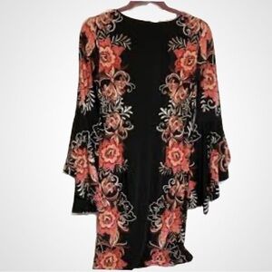 Roz & Ali Red and Pink Asymmetrical A-line Dress 18